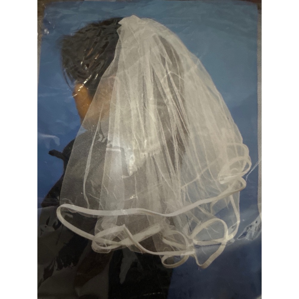 Bauer Pacific Imports White Wedding Veil with Comb 14064 Bridal Costume